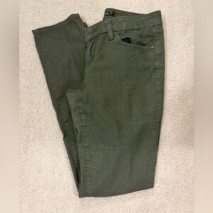 Prana Olive Green Denim Pants | 6/28